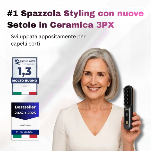 La PRIMA spazzola styling intelligente per capelli corti